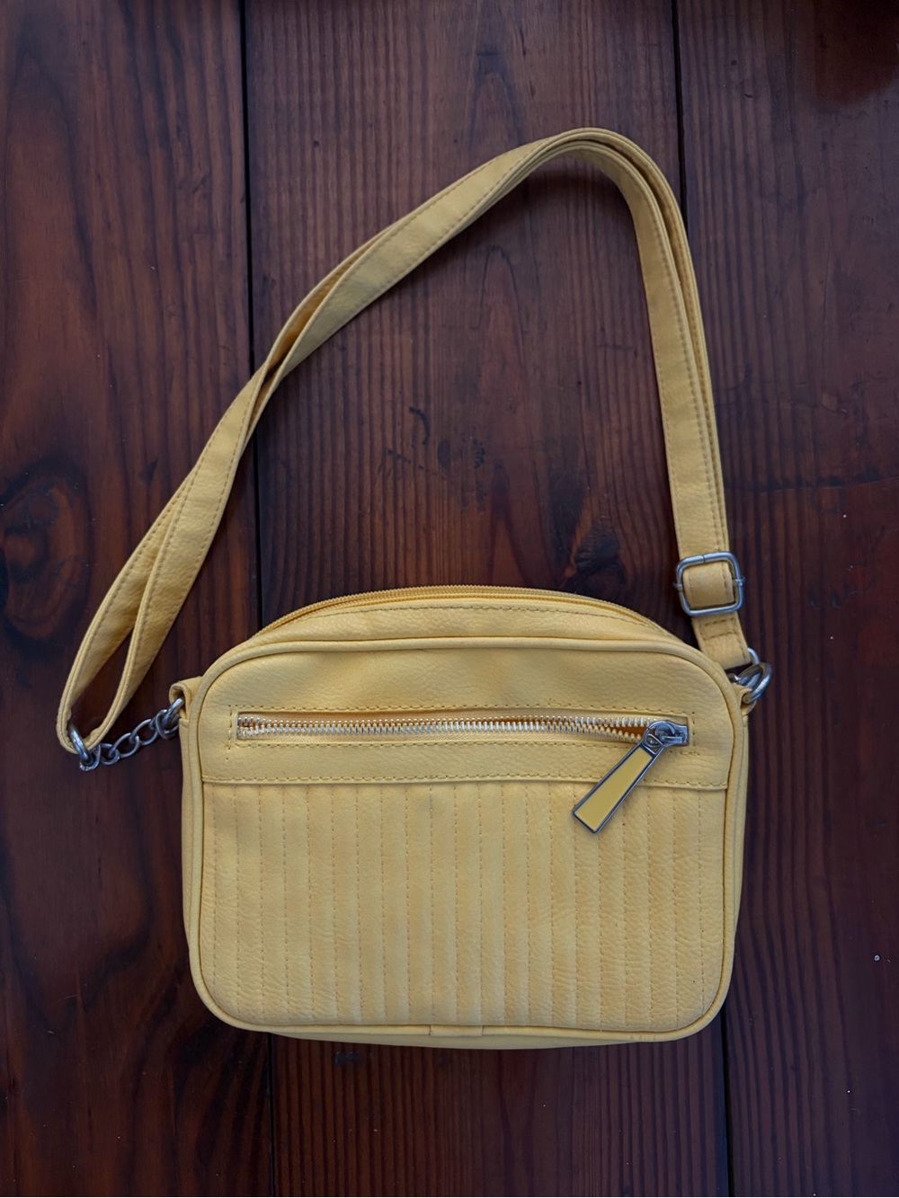 Mustard Yellow Quilted Crossbody Shoulder Bag